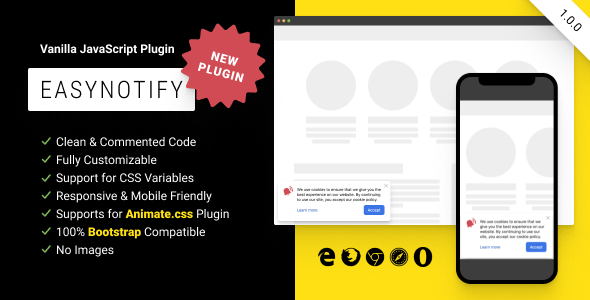 Nulled EasyNotify: Lightweight Responsive JS Plugin for Modern Notification free download