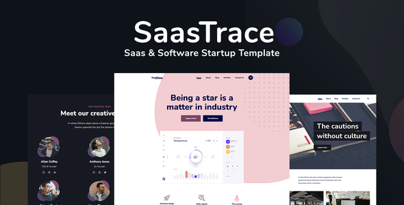 Download SaasTrace – Saas & Software Startup Template Nulled 
