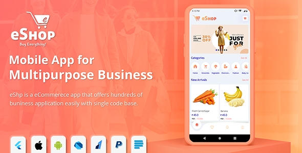 Download eShop – Flutter E-commerce Full App Nulled 