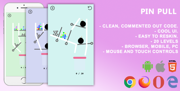 Download Pin Pull. Mobile, Html5 Game .c3p (Construct 3) Nulled 