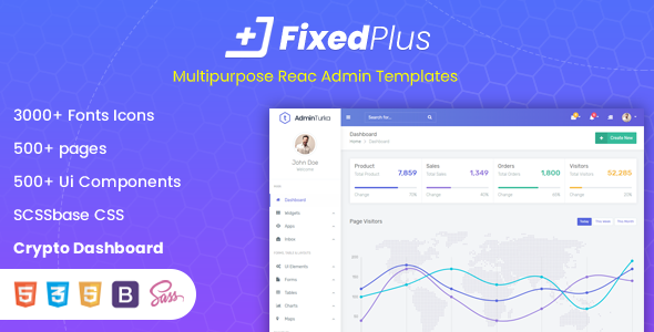 Download FixedPlus – Multipurpose React Admin Templates Nulled 