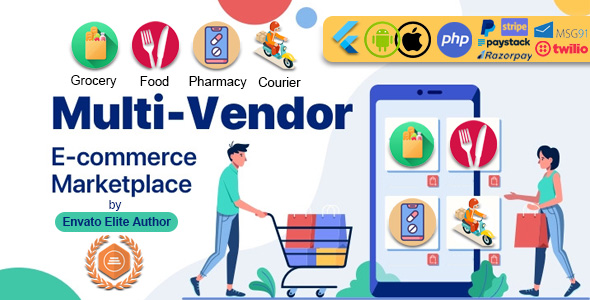 Download GoMarket | Food, Grocery, Pharmacy & Courier Delivery App | Multi-Vendor Marketplace Nulled 