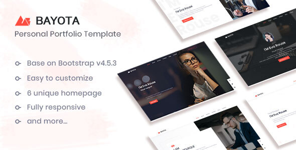 Download Bayota – Responsive Personal & Portfolio Template Nulled 