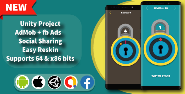 Download Unlock it – Unity Game Template + Admob + Facebook Ads Nulled 