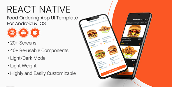 Download React Food Ordering App UI Template Nulled 