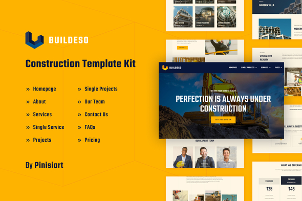 Download Buildeso | Construction Elementor Template Kit Nulled 