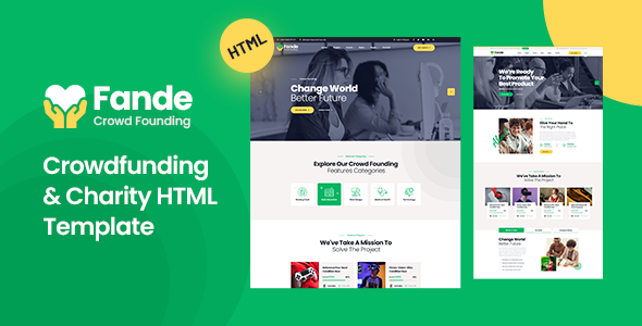 Download Fande – Crowdfunding & Charity HTML5 Template Nulled 