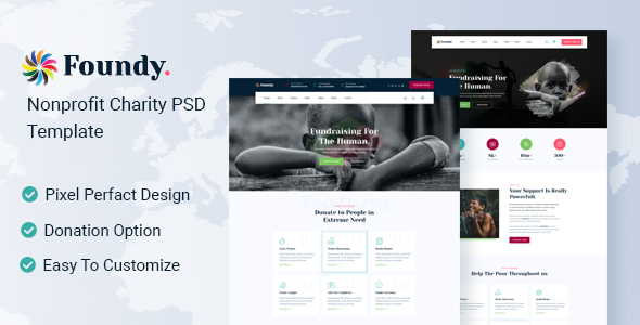 Download Foundy – Charity PSD Template Nulled 