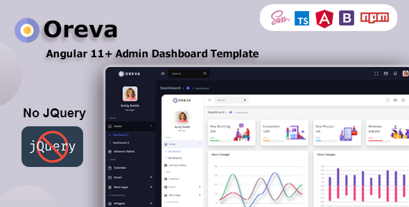 Download Oreva – Angular 11+ Admin Dashboard Template Nulled 