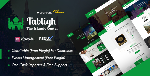 Nulled Tabligh – Islamic Institute & Mosque WordPress Theme free download