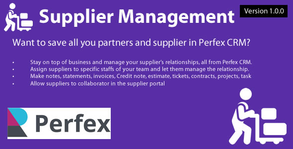 Nulled Supplier Management module for Perfex CRM free download
