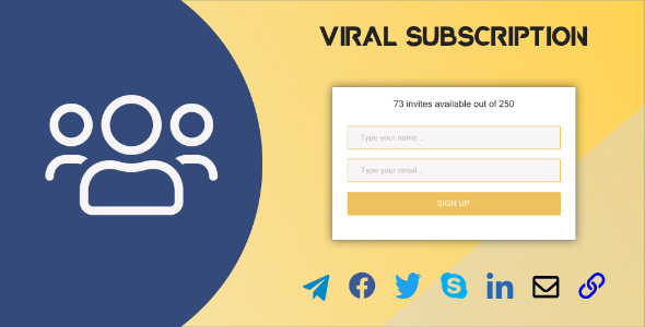 Nulled Viral Subscription – WordPress plugin for creating a viral opt-in form free download