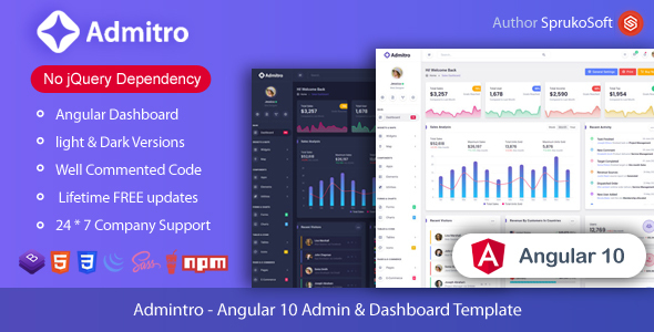 Download Admitro – Angular 10 Admin & Dashboard Template Nulled 