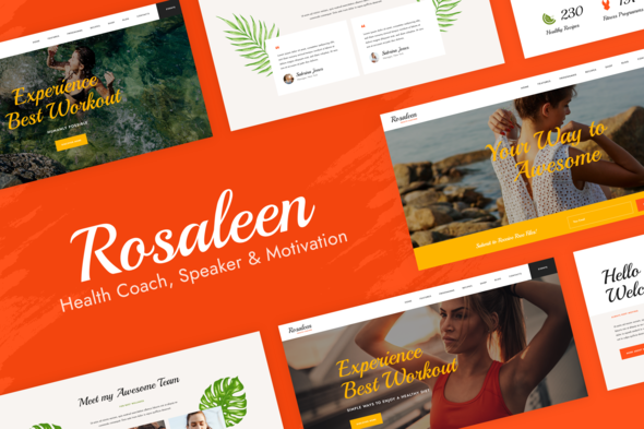 Download Rosaleen – Health Coach & Motivational Speaker Elementor  Template Kit Nulled 