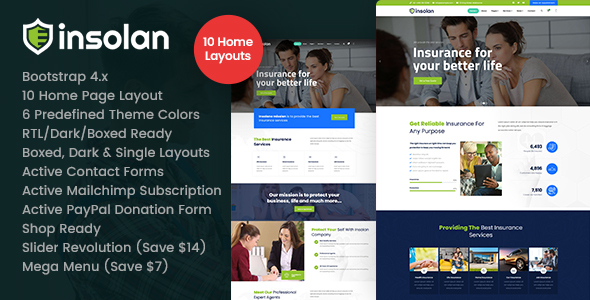 Download Insolan – Insurance Agency HTML Template Nulled 