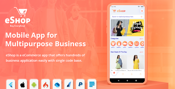Nulled eShop – Flutter E-commerce Full App free download