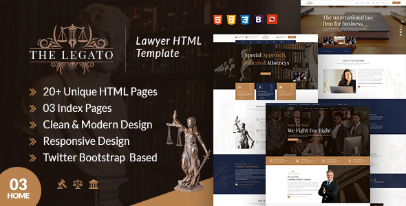 Download The Legato lawyer HTML template Nulled 