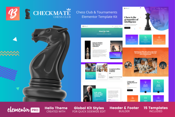 Download CheckMate – Chess Club & Tournaments Elementor Template Kit Nulled 