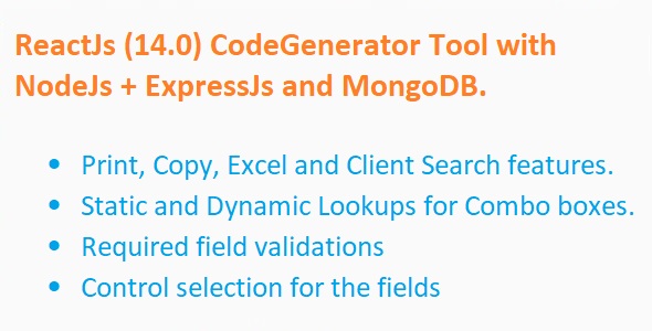 Nulled Code Generator for ReactJS + NodeJs + ExpressJS + MongoDB (MERN) free download