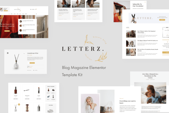 Download Letterz – Blog Magazine Elementor Template Kit Nulled 