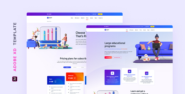 Download Edison – Online Education Template for XD Nulled 