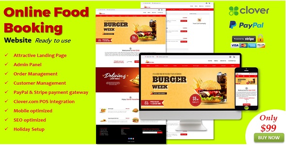 Nulled Food Booking Website in ASP.NET free download