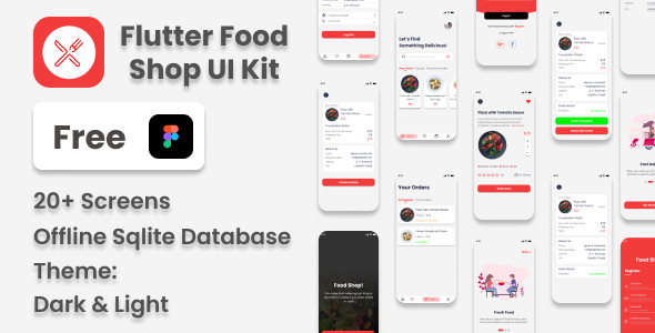 Download Flutter Food Shop UI Kit Nulled 