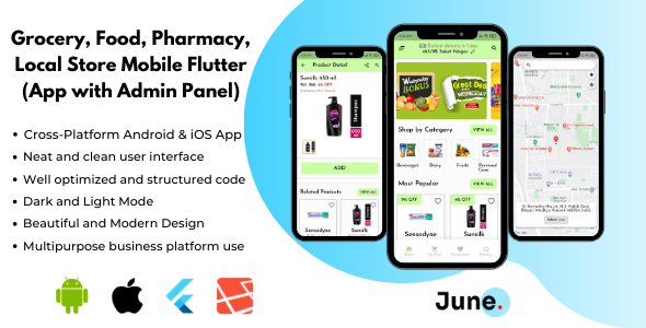 Download Grocery App Flutter with Admin Panel (Backend) – Foods and Pharmacy Store Nulled 