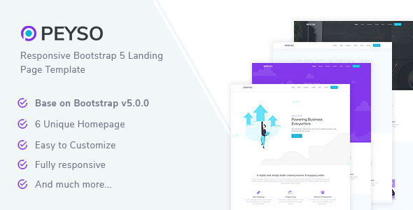 Download Peyso – Bootstrap 5 Landing Page Template Nulled 