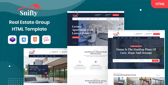Download Snifty – Real Estate Group HTML Template Nulled 