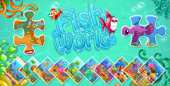 Download Fish World (CAPX and HTML5) Jigsaw Puzzle Game Nulled 