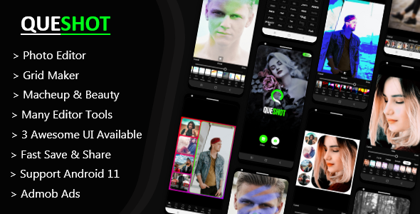 Download QueShot Photo Editor Pro – Collage Maker, Makeup & Beauty – All In One Photo Editor. Nulled 