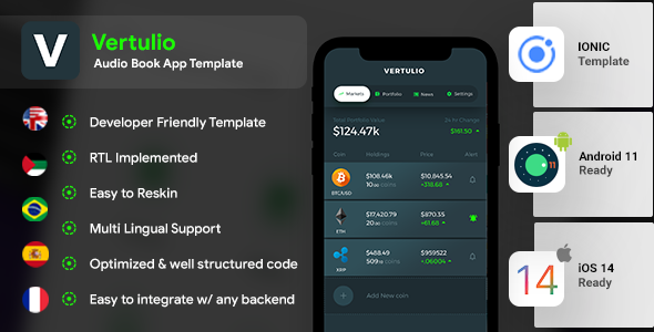 Download Cryptocurrency Management Android App Template+ iOS App Template| IONIC 5 | Vertulio Nulled 