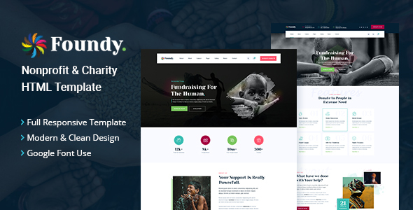 Download Foundy – Nonprofit Charity HTML Template Nulled 