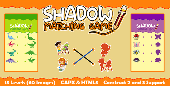 Download Shadow Matching Game (CAPX and HTML5) Kids Learning Game Nulled 