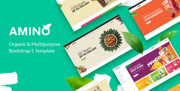 Download Amino – Organic and Multipurpose Bootstrap 5 Template Nulled 