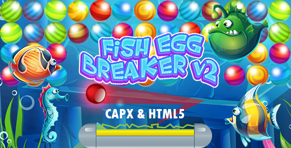Download Fish Egg Breaker v2 (CAPX and HTML5) Bricks Breaker Game Nulled 