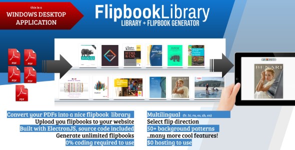 Download FlipbookLibrary – PDF Flipbook Library Generator Nulled 