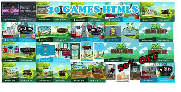 Download Bots Bundle 20 Games – HTML5 Game (capx) Nulled 