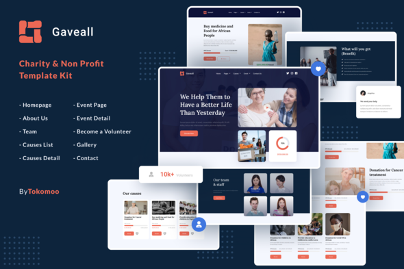 Download Gaveall | Charity Elementor Template Kit Nulled 