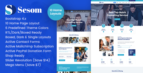 Download Sesom – Business Consulting HTML Template Nulled 
