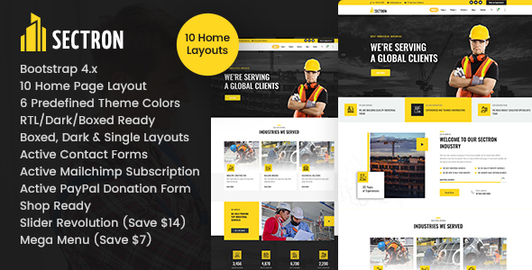 Download Sectron – Factory Industrial HTML Template Nulled 