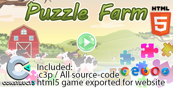 Download Puzzle Farm HTML5 Game – Construct 3 All Source-code (.c3p) Nulled 