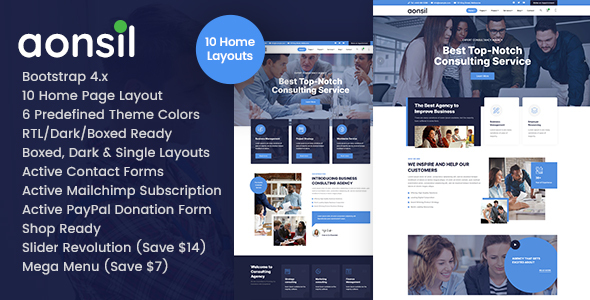 Download Aonsil – Business & Consulting HTML Template Nulled 
