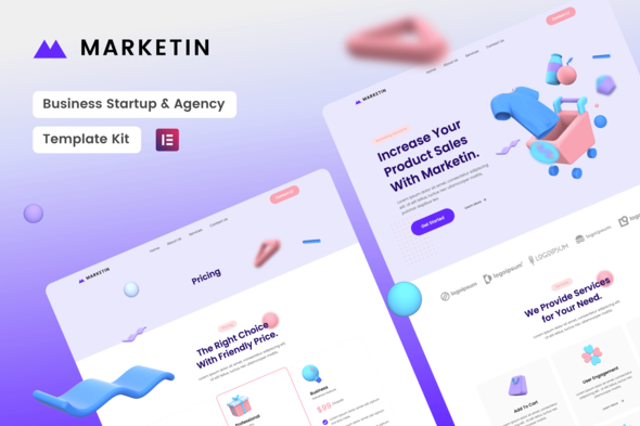 Download Marketin – Business Startup & Agency Elementor Template Kit Nulled 