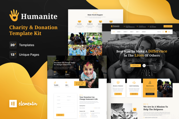 Download Humanite – Charity & Donation Elementor Template Kit Nulled 
