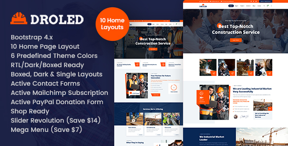 Download Droled – Factory Industrial HTML Template Nulled 
