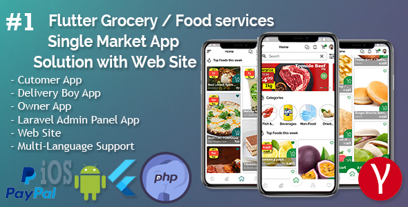 Download Single Market Grocery/Food/Pharmacy (Android+iOS+Admin Panel) Full App Solution with Web Site Nulled 