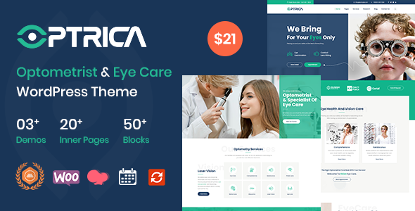 Download Optrica – Optometrist & Eye Care WordPress Theme Nulled 