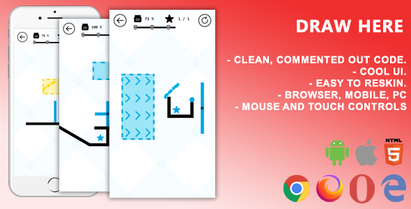 Download Draw Here. Mobile, Html5 Game .c3p (Construct 3) Nulled 